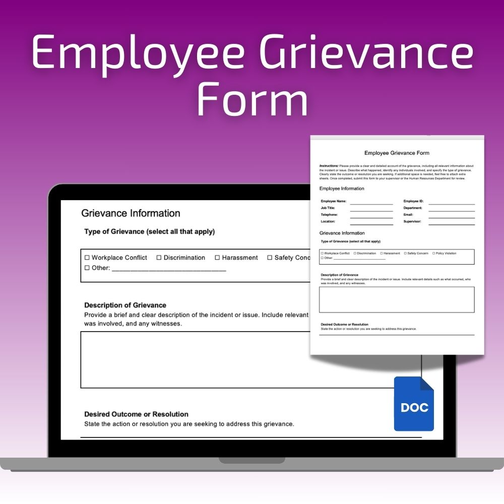 Employee Grievance Form Template