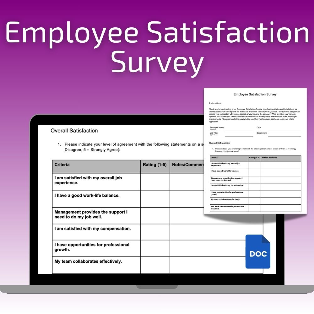 Employee Satisfaction Survey Template