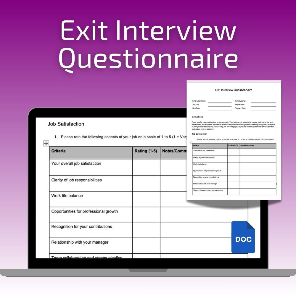 Employee Exit Interview Questionnaire Template