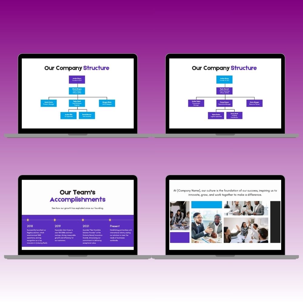 powerpoint template sharing company information