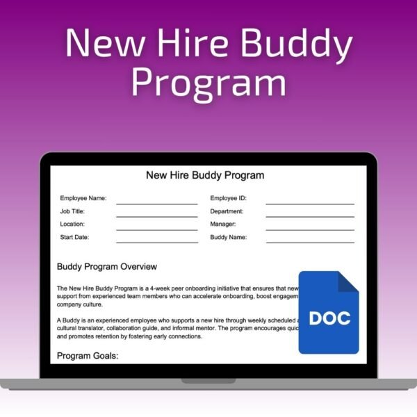 new hire buddy program word template