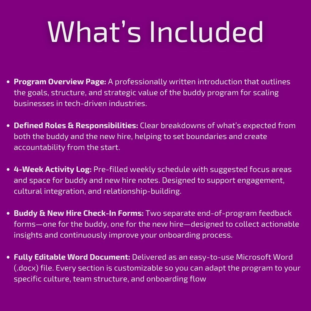 new hire buddy program template explanation