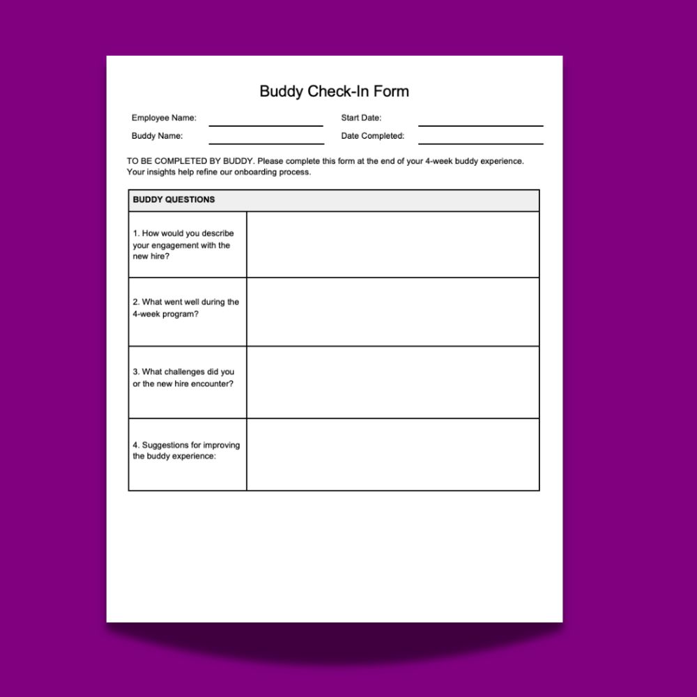 how to choose buddy for new employee