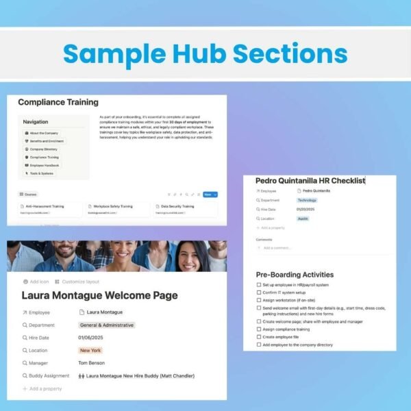 notion employee orientation database