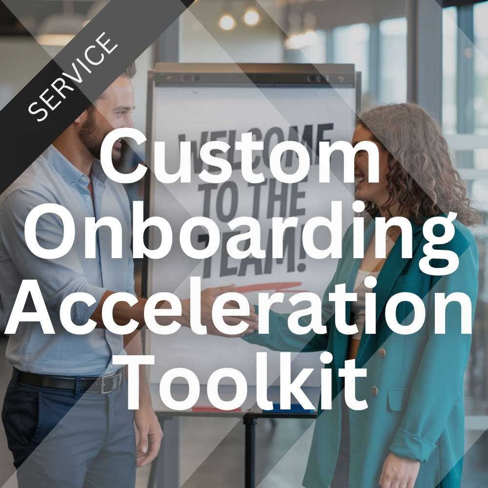 Manager welcoming new employee - using custom onboarding toolkit