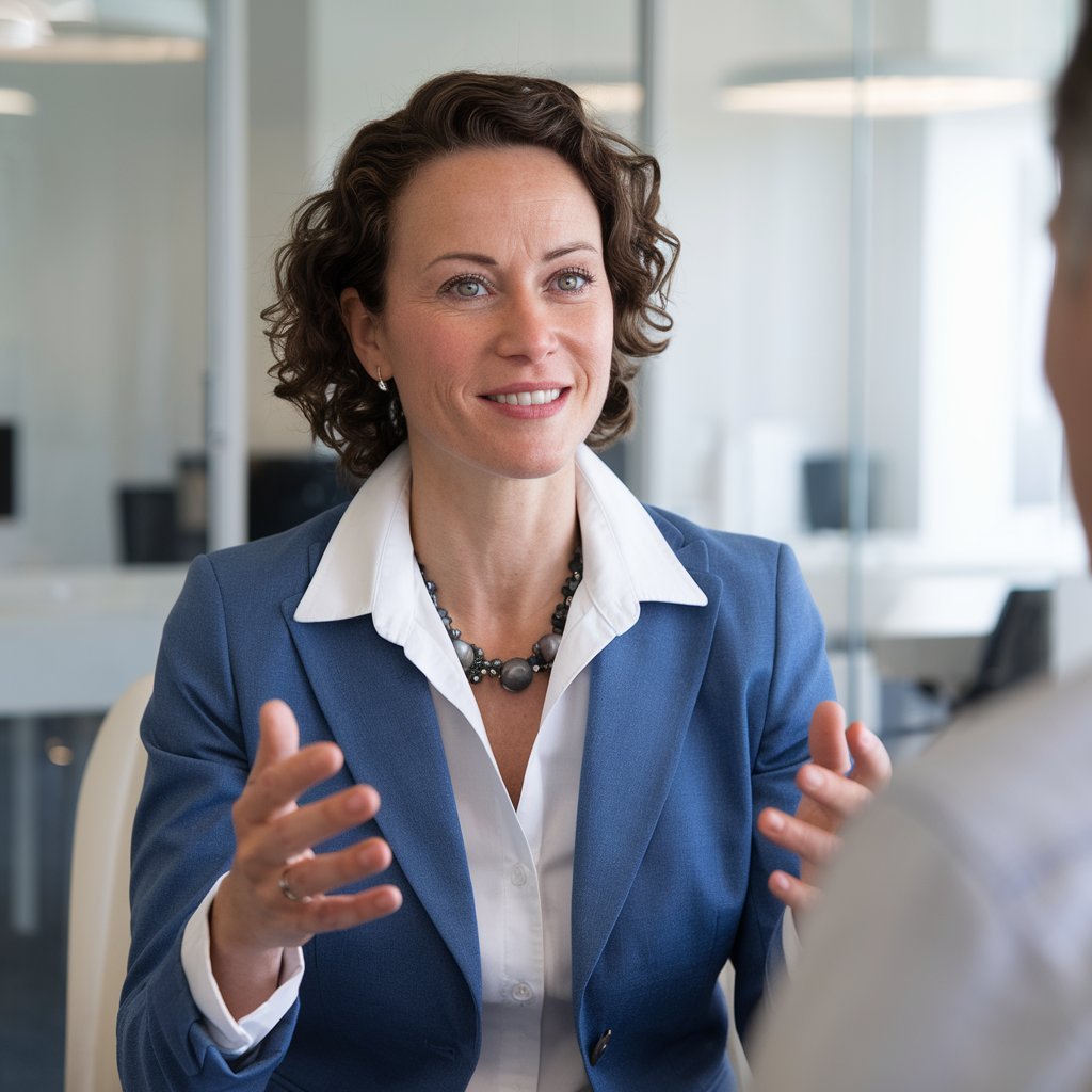 Small business interview with candidate using structured behavioral questions