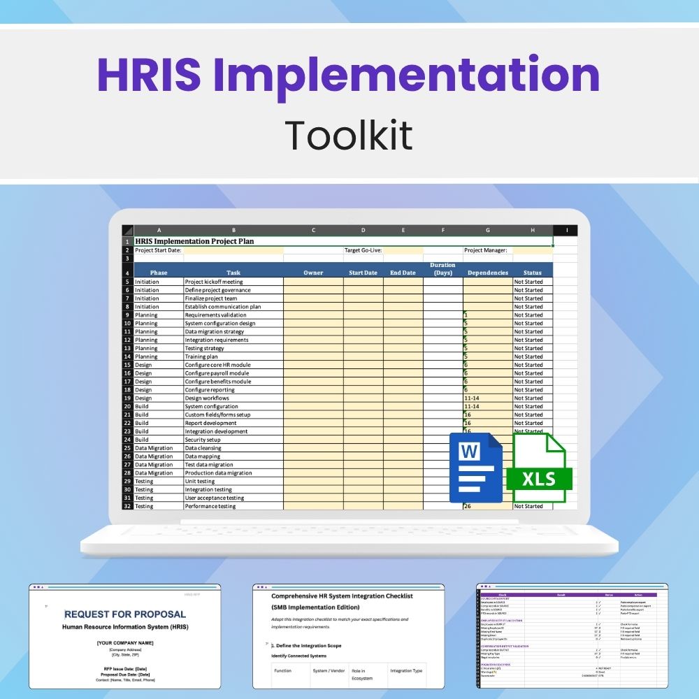 HRIS implementation toolkit and templates for small business HRIS implementation